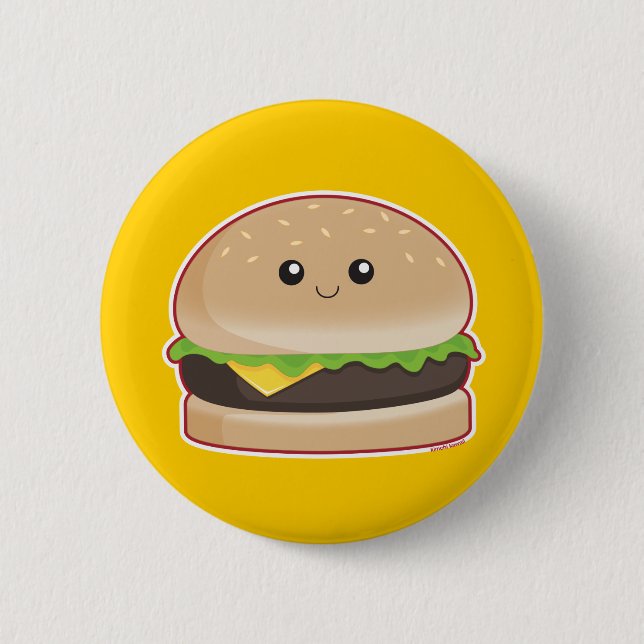 Hamburger 6 Cm Round Badge (Front)