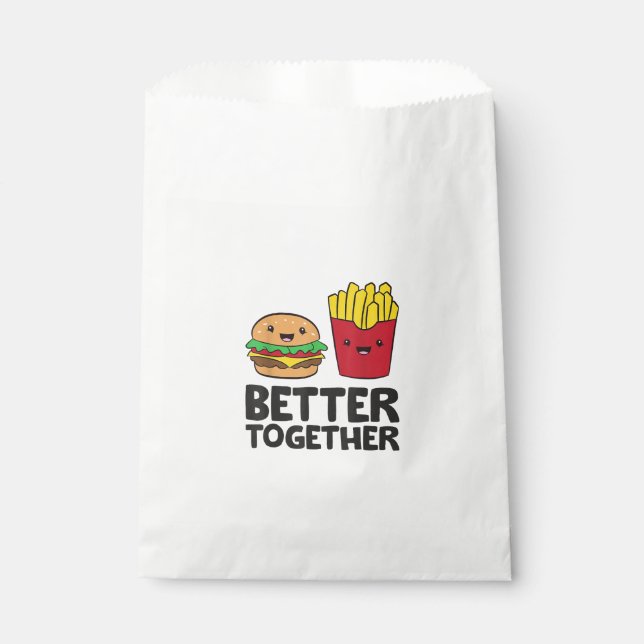 Hamburger and French Fries Love Fast Food Better T Favour Bag (Front)