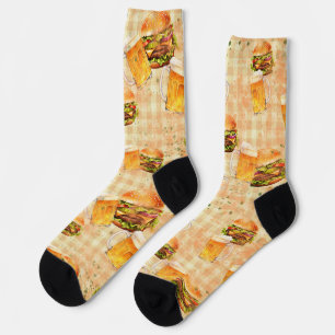 Hamburger beer  socks