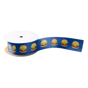 Hamburger Birthday Party Satin Ribbon