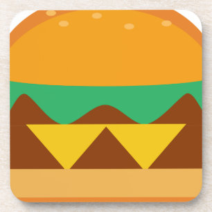hamburger bread food cheese coaster