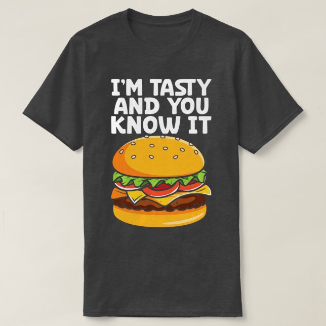 Hamburger Bun Cheeseburger Burger Cheese BBQ Fast  T-Shirt (Design Front)