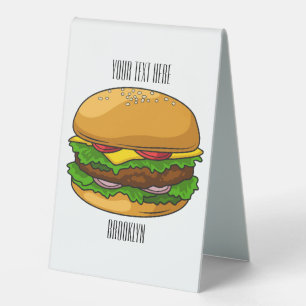 Hamburger cartoon illustration