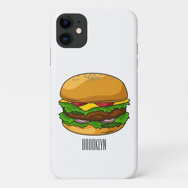Hamburger cartoon illustration Case-Mate iPhone case (Back)
