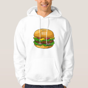Hamburger cartoon illustration hoodie