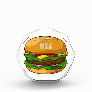 Hamburger cartoon illustration photo block