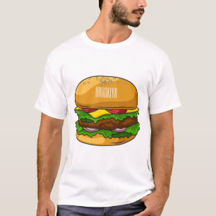 Hamburger cartoon illustration  T-Shirt