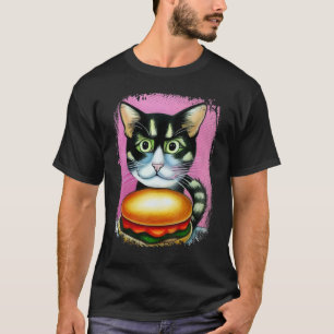 Hamburger Cat  Catburger Burger Purr Meow Cat  Art T-Shirt