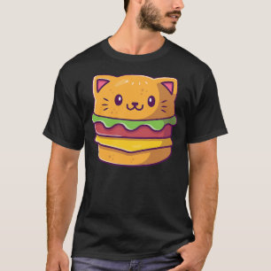 Hamburger Cat Catburger Funny Burger Cat Lover Foo T-Shirt