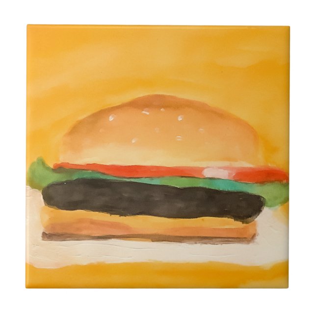 Hamburger Ceramic Tile (Front)