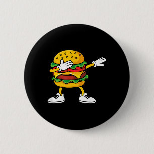 Hamburger Cheese Bbq Lovers Funny Dabbing Burger 6 Cm Round Badge
