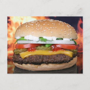 HAMBURGER CHEESEBURGER FUNNY POSTCARDS