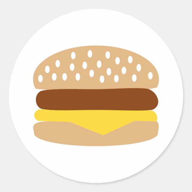 Hamburger Classic Round Sticker (Front)