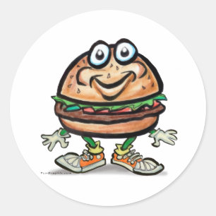 Hamburger Classic Round Sticker
