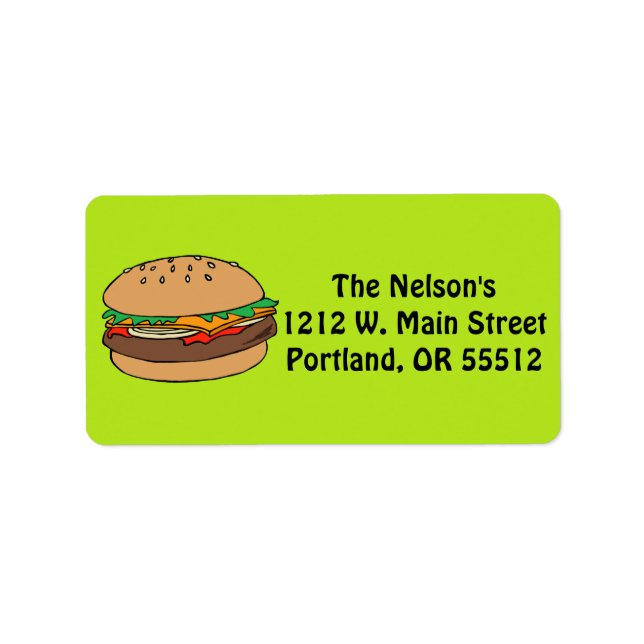 Hamburger custom labels (Front)