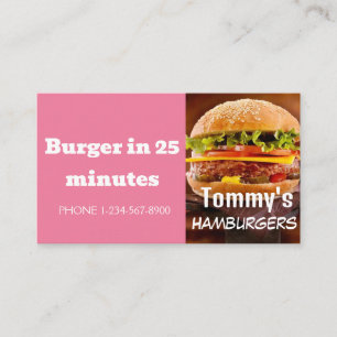Hamburger Delivery Discount Sale Offer Business  Business Card