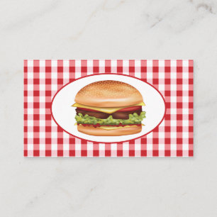 Hamburger Design Fast Food Diner Or Restaurant Business Card