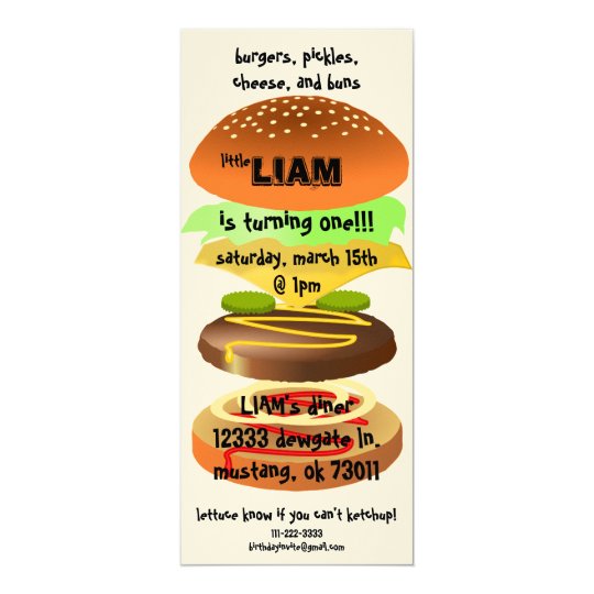 Hamburger / Diner Birthday Invitation