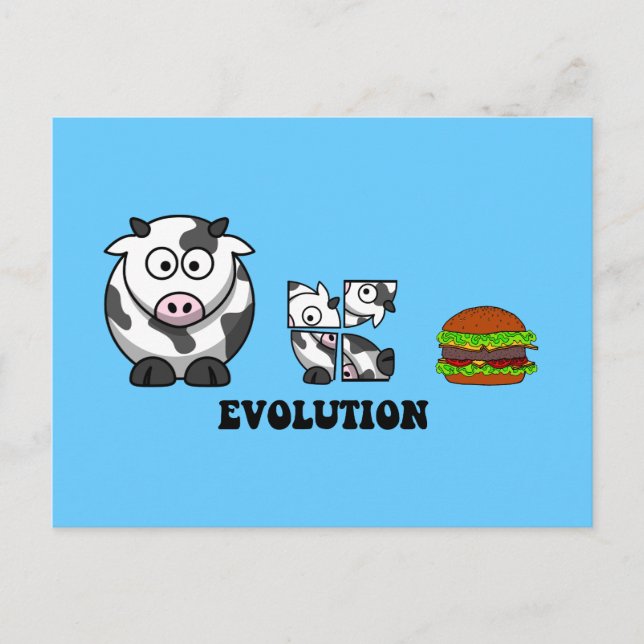 hamburger evolution postcard (Front)