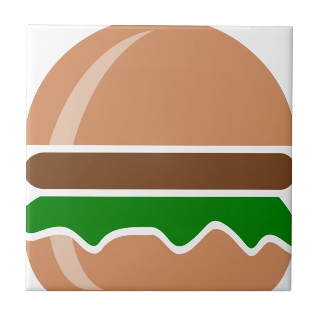 hamburger fast food a sandwich ceramic tile (Front)