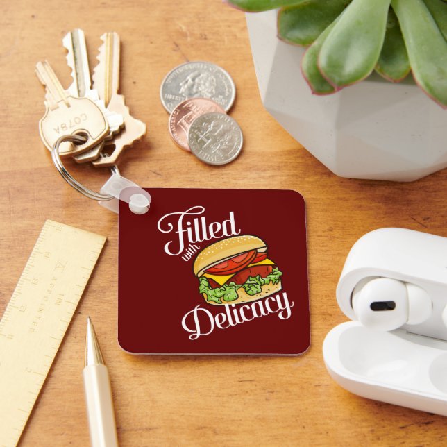 Hamburger Filled with Delicacy keychain (Desk)