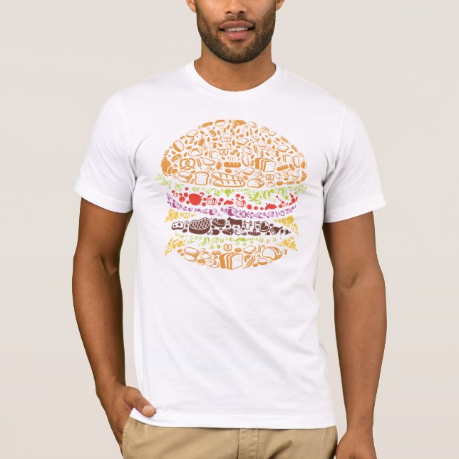 Hamburger, food, bread, fast food, grilled T-Shirt (Front)