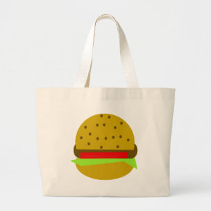 hamburger food fast food burger large tote bag