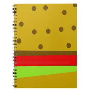 Hamburger food fast food burger notebook