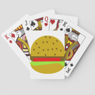 hamburger food fast food burger playing cards