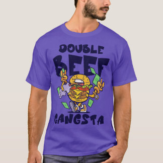 Hamburger Gangsta Fast Food Burger Fan Foodie T-Shirt