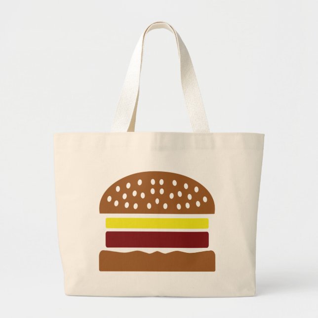 hamburger icon large tote bag (Front)