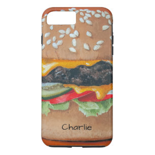 Hamburger Illustration custom name phone cases