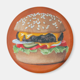 Hamburger Illustration magnets