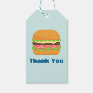 Hamburger Illustration Thank You Gift Tags