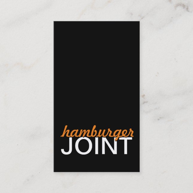 hamburger joint punch card (Front)