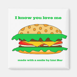 hamburger love magnet