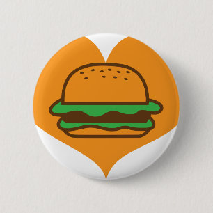 Hamburger lover 6 cm round badge