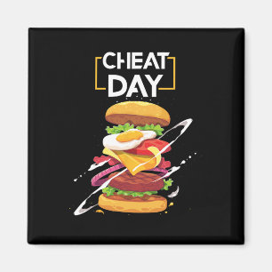 Hamburger Lover Gift Fast Food Gym Workout Cheat D Magnet