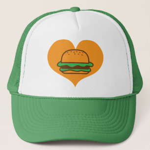 Hamburger lover trucker hat