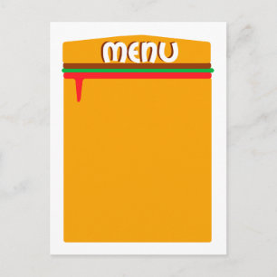 hamburger menu page postcard