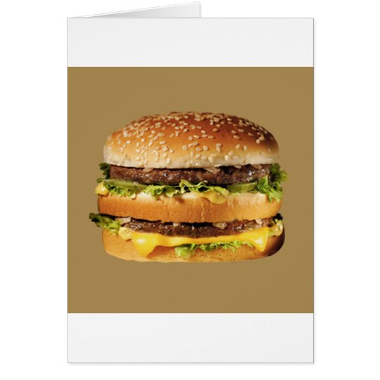 hamburger on tan card