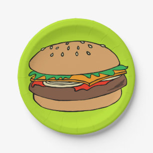 Hamburger paper plate