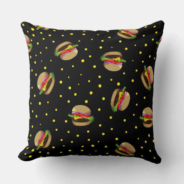 hamburger pattern cushion (Front)