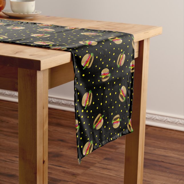 hamburger pattern long table runner (In Situ)