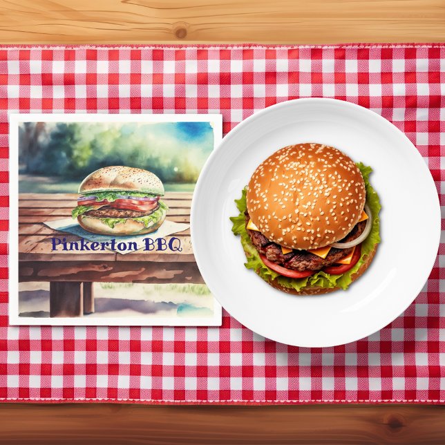 Hamburger Personalised Napkin (Creator Uploaded)