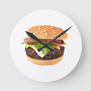 Hamburger Round Clock