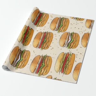 Hamburger Wrapping Paper 