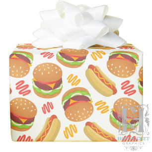 Hamburgers and Hot Dogs Wrapping Paper