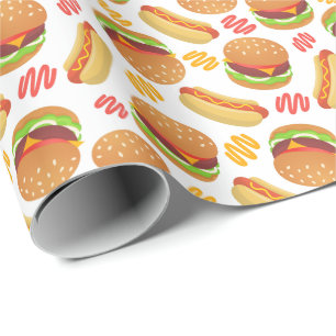 Hamburgers & Hot Dogs Wrapping Paper