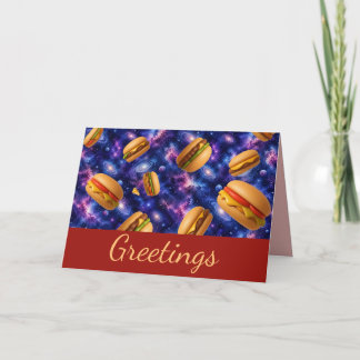 Hamburgers in Space Card